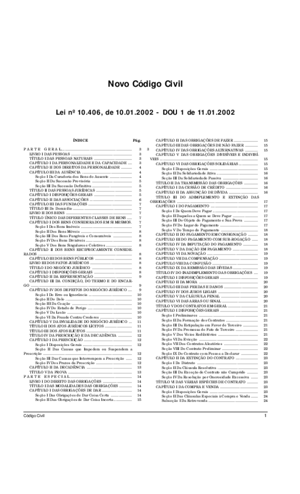 (PDF) Novo Codigo Civil