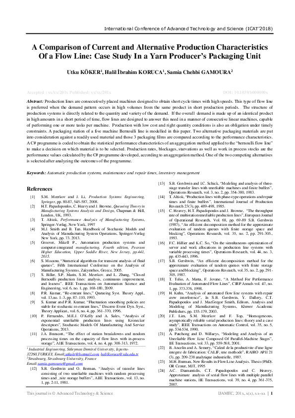 (PDF) A Comparison of Current and Alternative Production ...