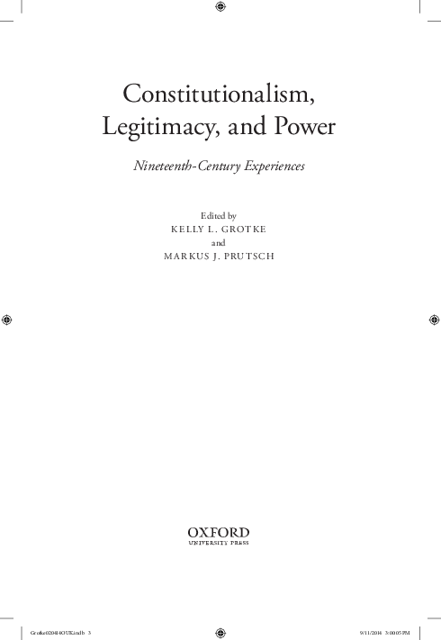 PDF) Constitutionalism, Legitimacy, and Power Nineteenth