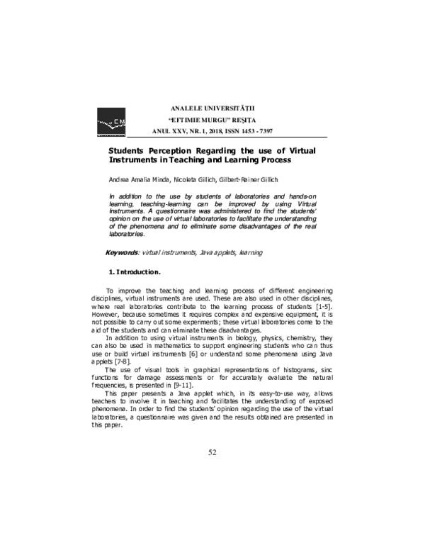 (PDF) Students Perception Regarding the use of Virtual Instruments in ...