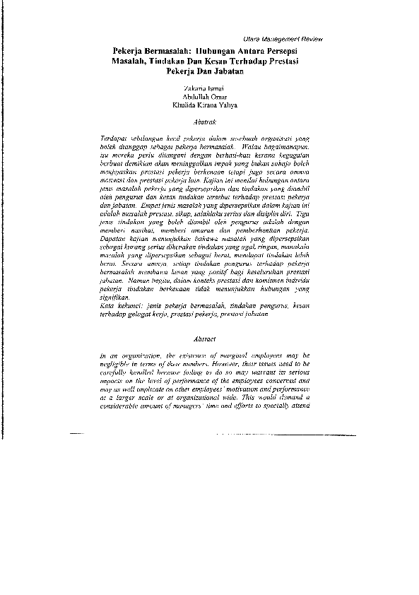 Pdf Utara Management Review Nrl Dania Academia Edu