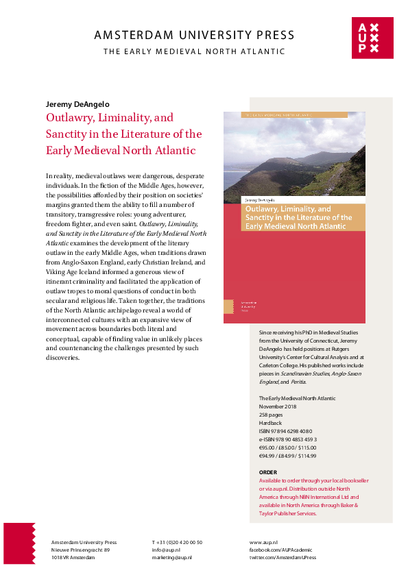 (PDF) Outlawry, Liminality, and Sanctity in the Literature of the Early ...