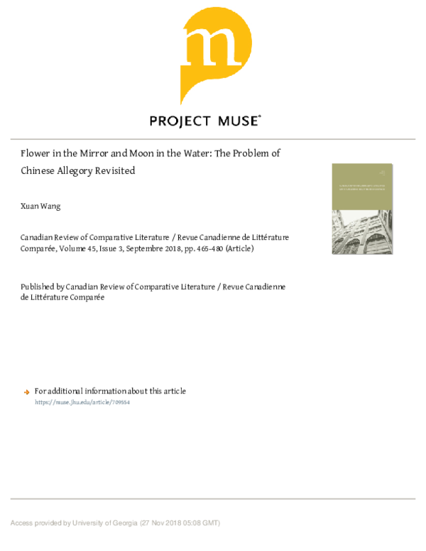 (PDF) Flower in the Mirror and Moon in the Water The Problem of