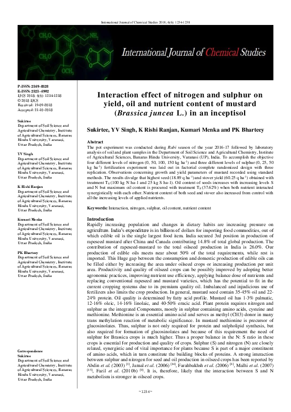 Mustard oil research paper picture