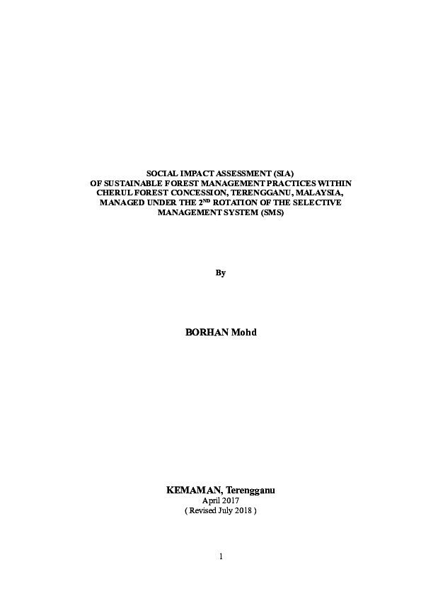 Doc Sia Pesama Exec Summary Nov 2018 Doc Borhan Mohd Academia Edu