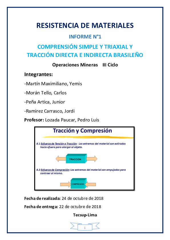 (PDF) COMPRENSIÓN SIMPLE Y TRIAXIAL Y TRACCIÓN DIRECTA E INDIRECTA ...