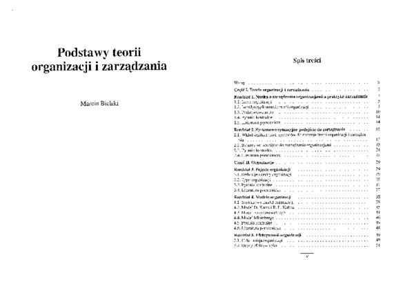 M Bielski Podstawy Teorii Organizacji I Zarządzania Pdf