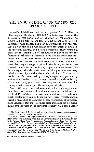 The English Inflation of 1180-1220 Reconsidered