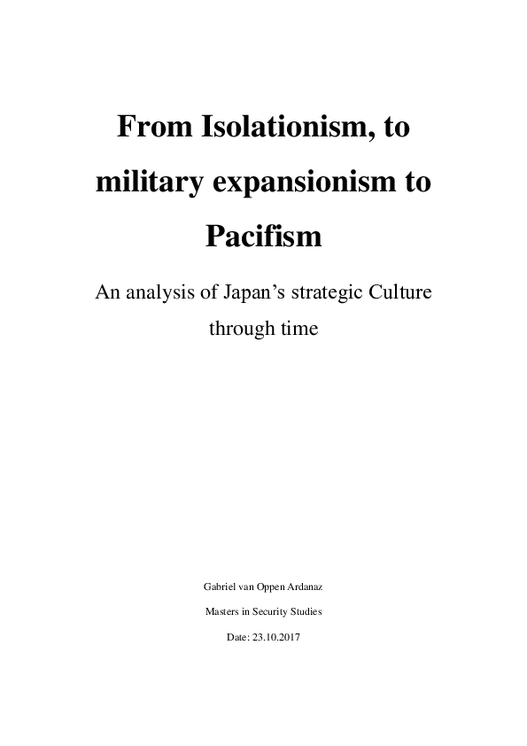 Isolationism paper essay image