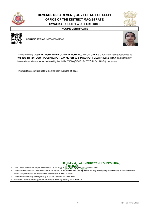 (PDF) REVENUE DEPARTMENT, GOVT OF NCT OF DELHI OFFICE OF THE DISTRICT