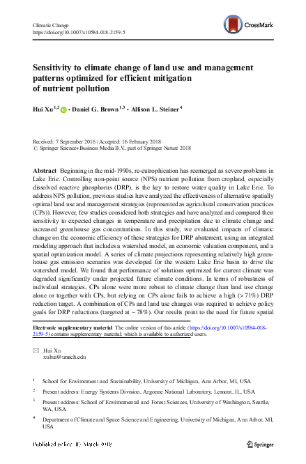 (PDF) Sensitivity to climate change of land use and management patterns ...