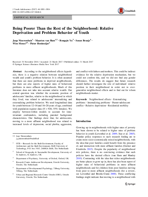 Relative deprivation thesis image