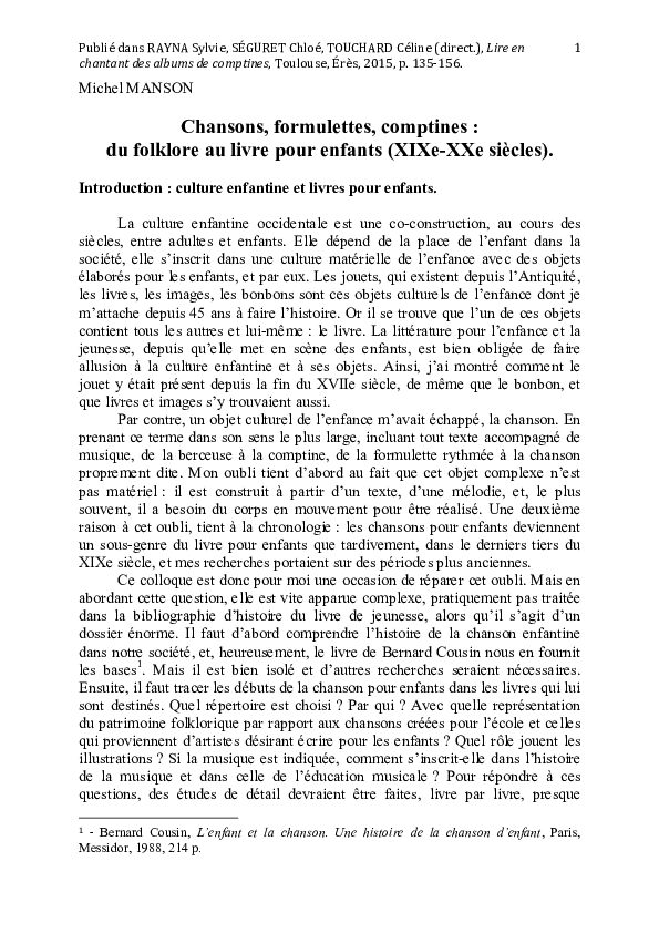 chanson un gamin de paris parole