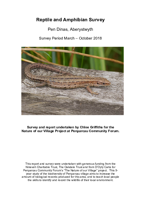 (PDF) Reptile and Amphibian Survey Survey and report undertaken by