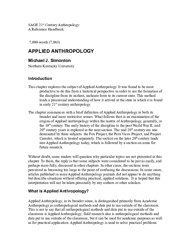 Examples of applied anthropology in social work picture