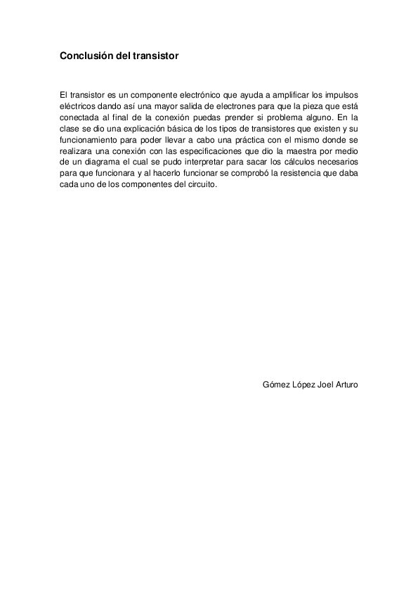 (DOC) Conclusión del transistor Martín Domínguez Academia.edu