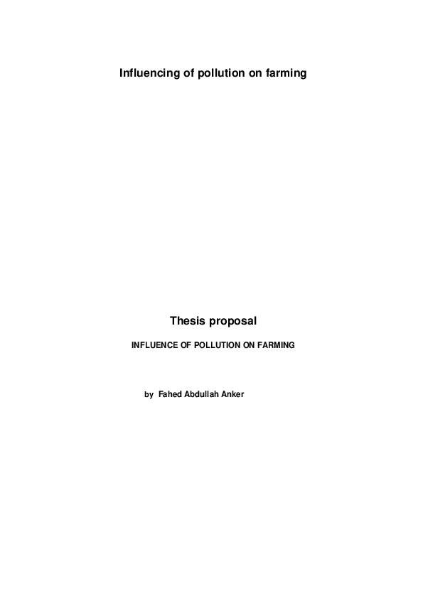 Sample thesis about organic farming picture