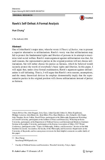 John rawls' theory of justice essay image