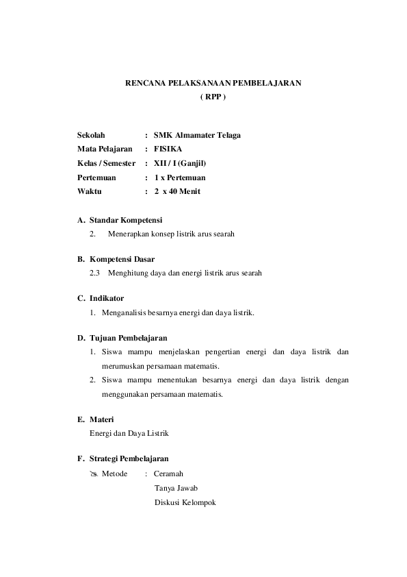 Contoh Soal Energi Dan Daya Listrik Kelas 12 Kunci Ujian Contoh Soal Energi Dan Daya Listrik Kelas 12 Kunci Ujian