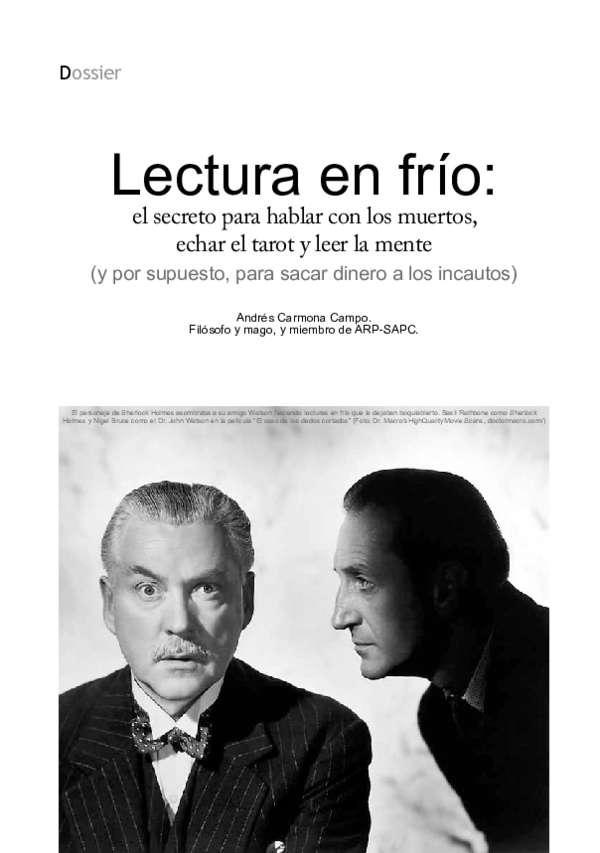 (PDF) Ee 36 lectura en frio el secreto para hablar con los muertos