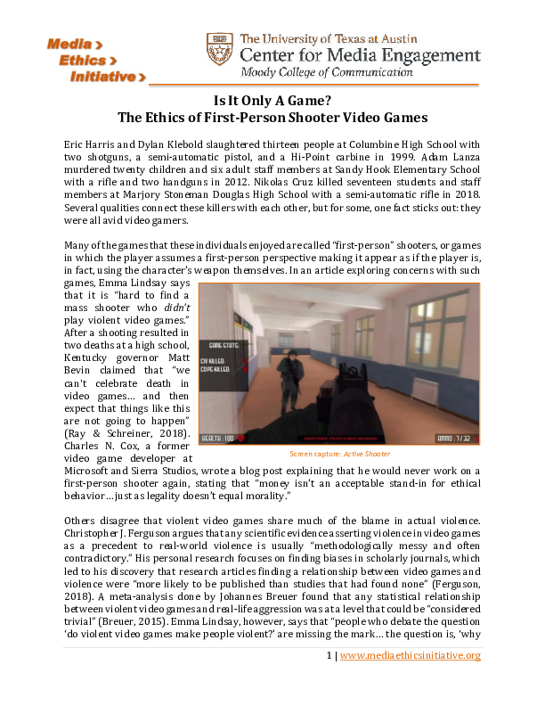 Ethics game essay picture