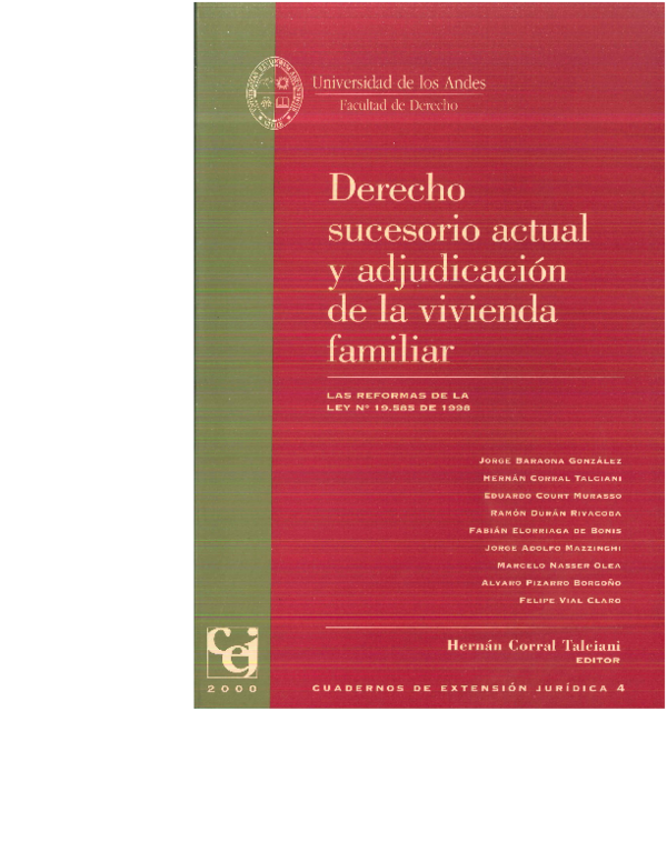 (PDF) La protección de la vivienda familiar en favor del cónyuge ...