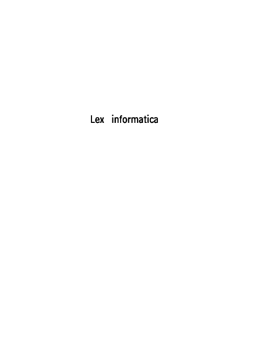 (PDF) Lex informatica