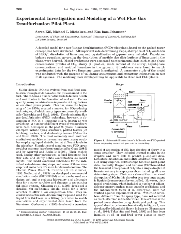 (PDF) Experimental Investigation and Modeling of a Wet Flue Gas ...