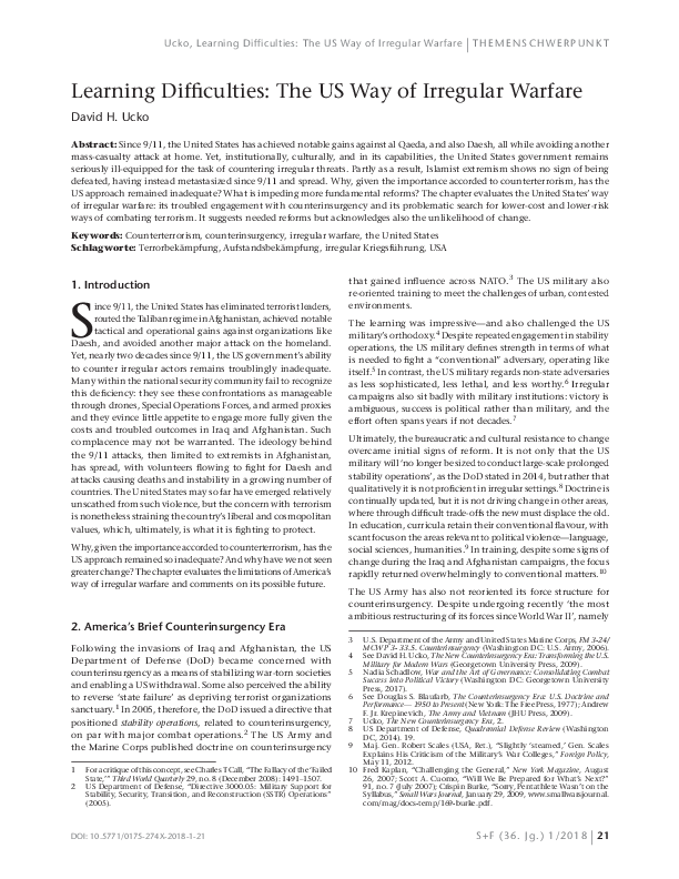 Components of irregular warfare picture