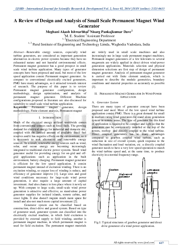 (PDF) A Review of Design and Analysis of Small Scale Permanent Magnet ...