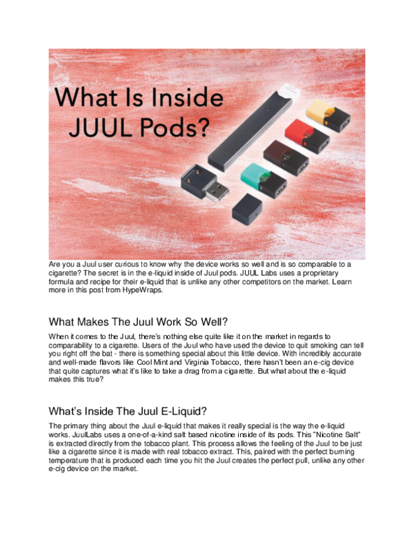 (DOC) What is inside Juul Pods? Hype Wraps Academia.edu