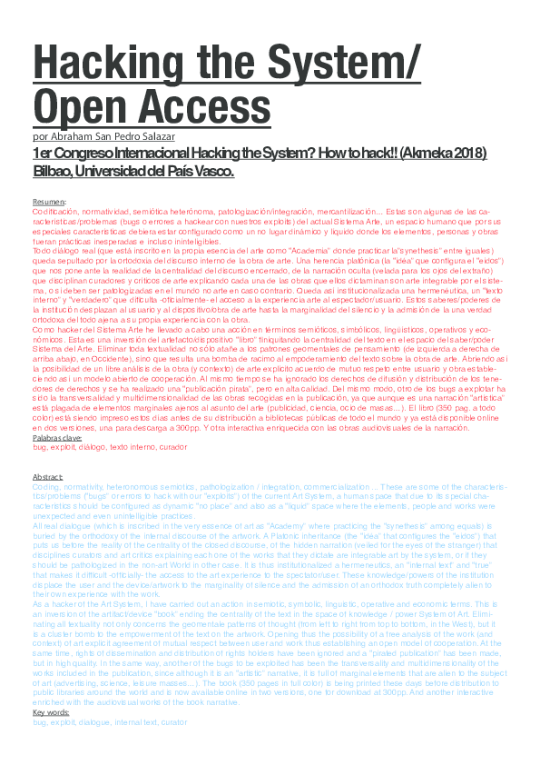 (PDF) Hacking the System/ Open Access