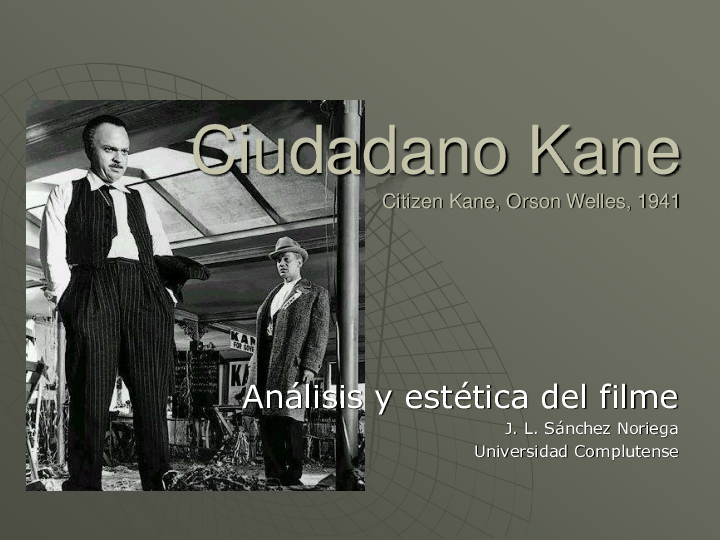 (PDF) Ciudadano Kane - Análisis y estética del filme