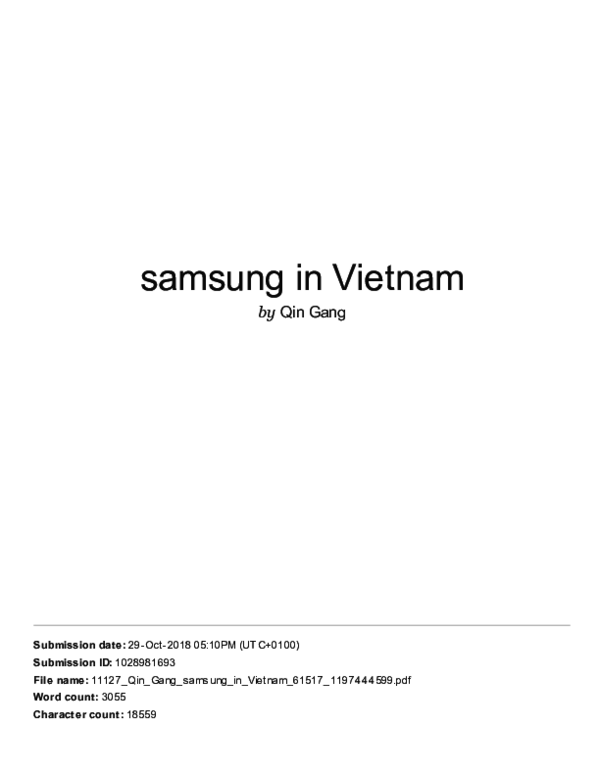 samsung in Vietnam