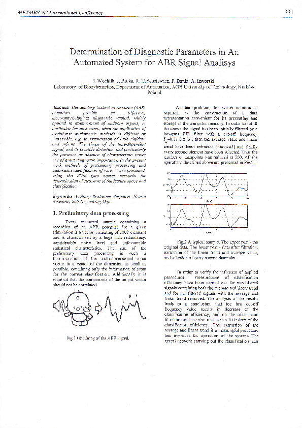 (PDF) Determination of Diagnostic Parameters in an Automated System for ...