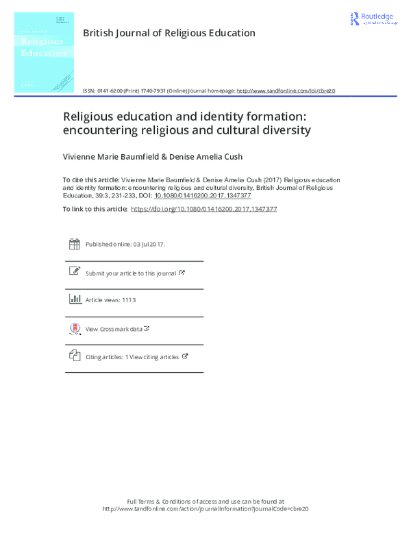 (PDF) British Journal of Religious Education Religious education and ...