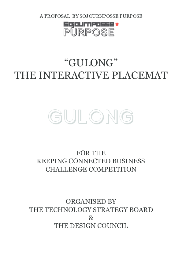 (PDF) Samsung “Gulong” The Interactive, Foldable Placemat For The