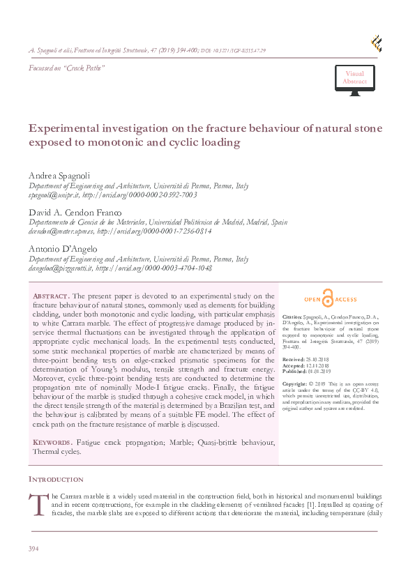 (PDF) Experimental investigation on the fracture behaviour of natural ...