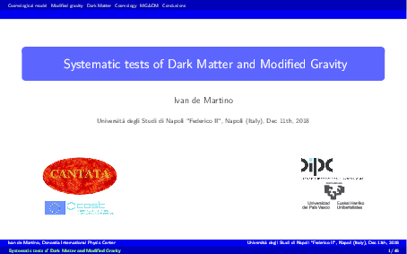 (PDF) Systematic tests of Dark Matter and Modified Gravity