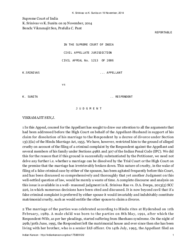 indian kanoon judgements