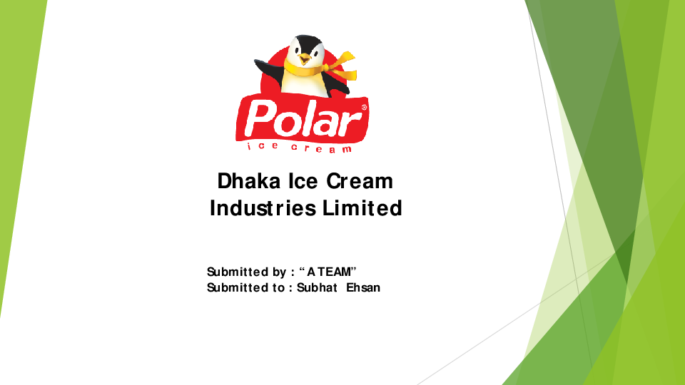 (PDF) Dhaka Ice Cream Industries Limited (Polar Ice Cream) Chayan
