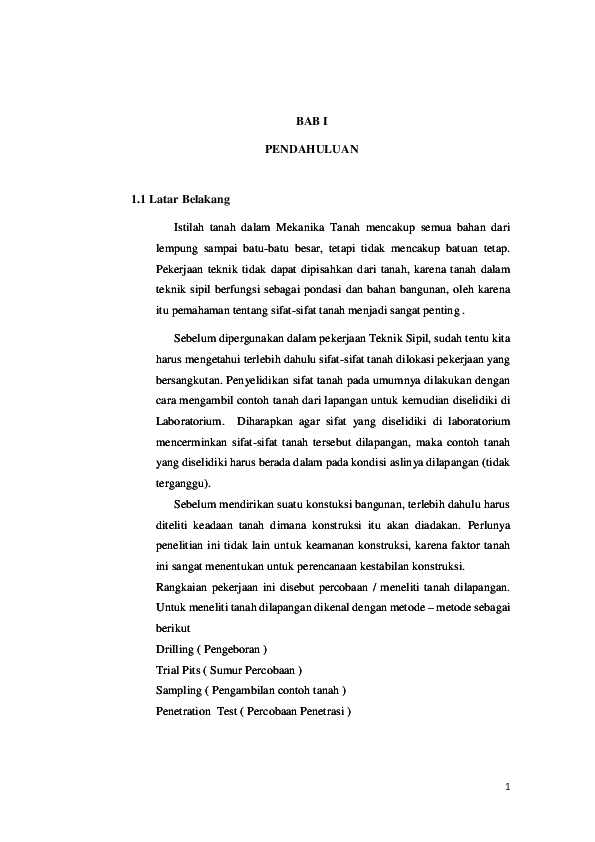 (DOC) LAPORAN PRAKTIKUM MEKANIKA TANAH LENGKAP Yuliani W