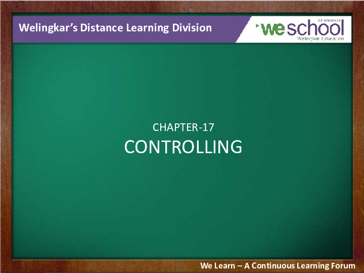 (PDF) Welingkar's Distance Learning Division We Learn -A Continuous ...