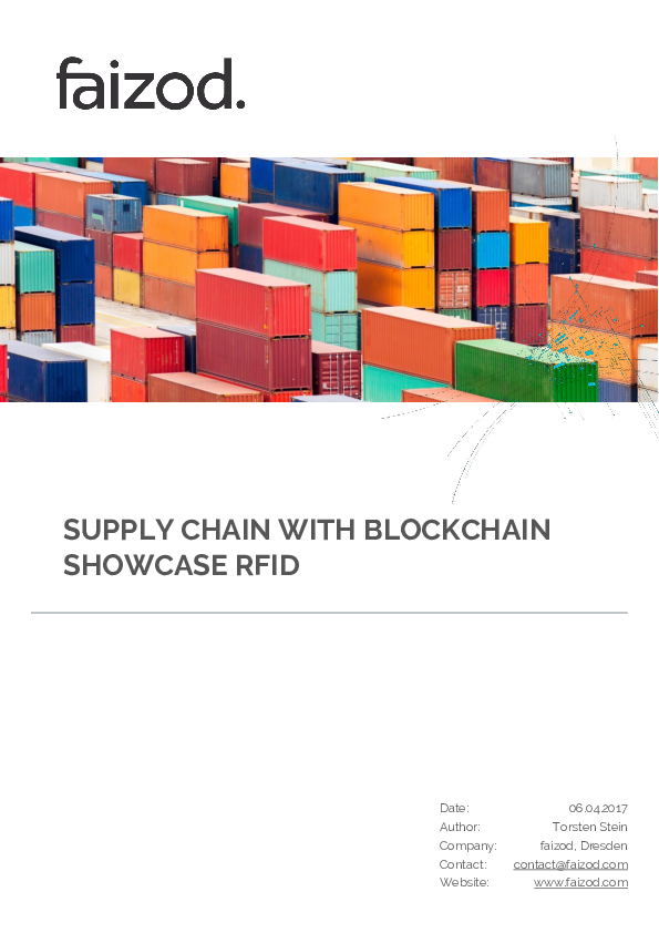 (PDF) SUPPLY CHAIN WITH BLOCKCHAIN SHOWCASE RFID Abderahman Rejeb