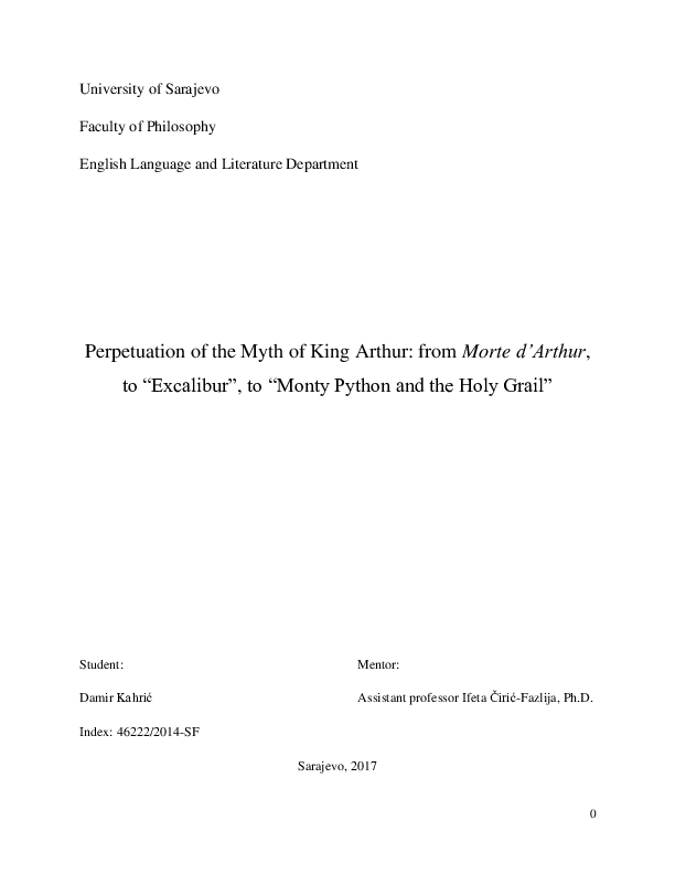 Perpetuation of the Myth of King Arthur.docx