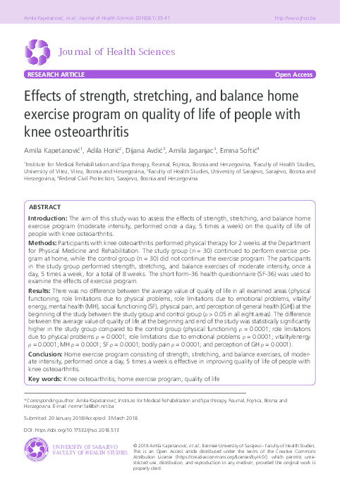 (PDF) Effects of strength, stretching, and balance home exercise ...