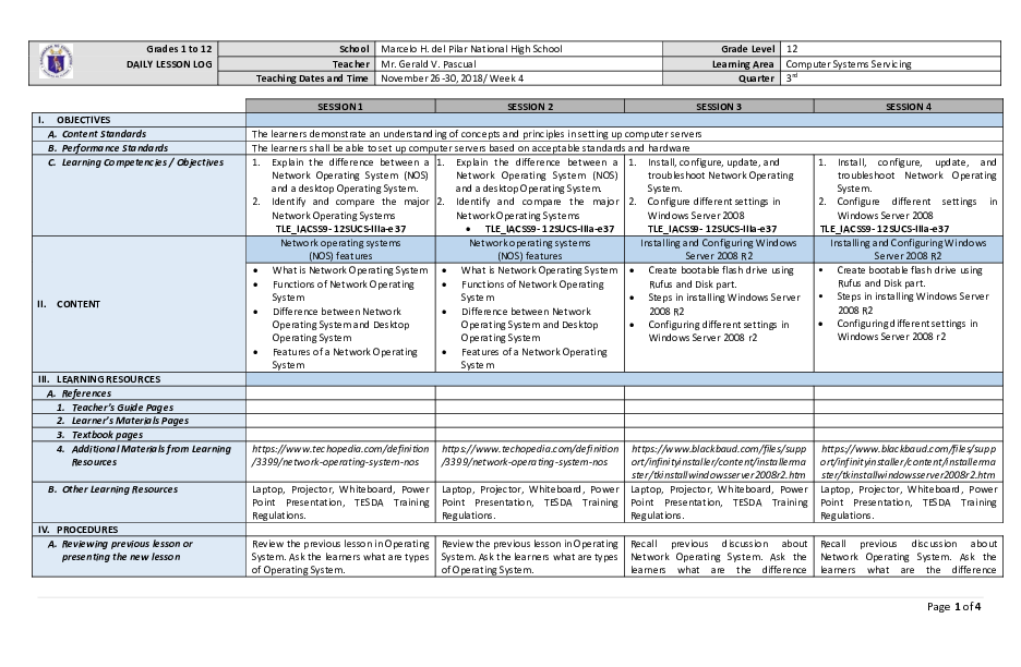 Marcelo H Del Pilar National High School