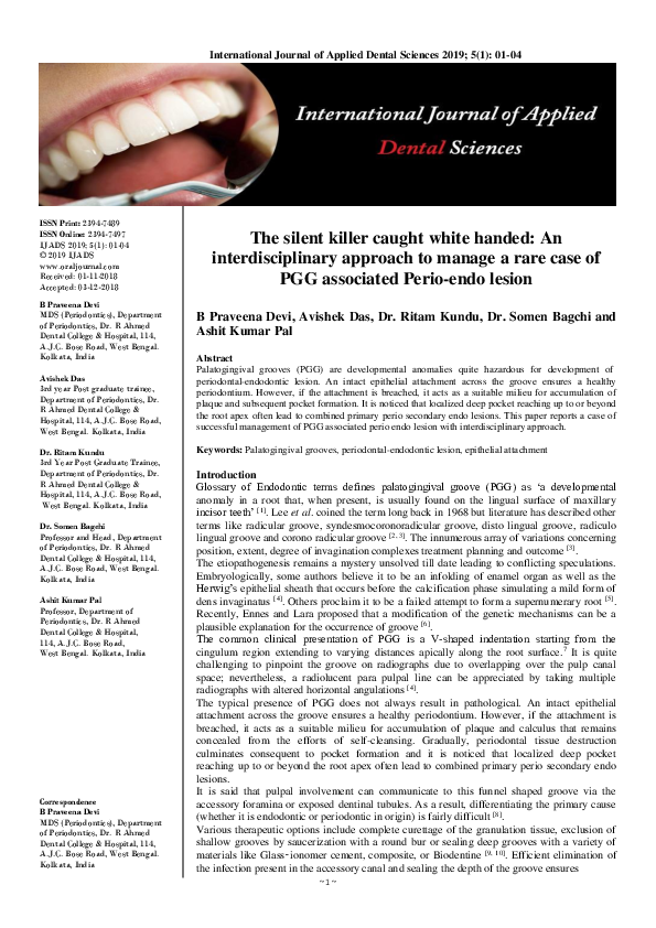 (PDF) ENDOPERIO LESION A CASE REPORT Editor International Journal