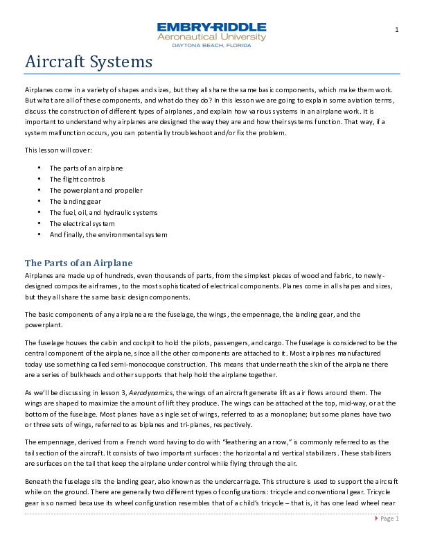(PDF) Aircraft Systems Álvaro Bastos Academia.edu