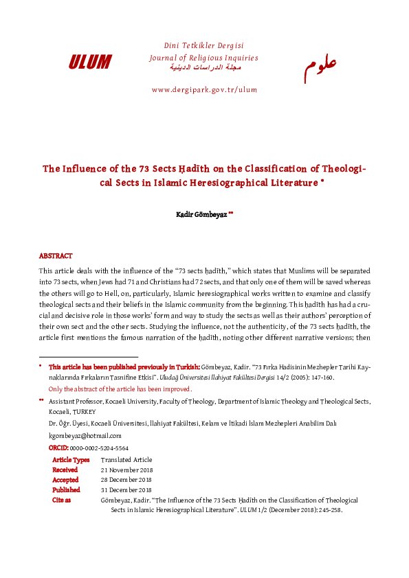 Muslim sects map image